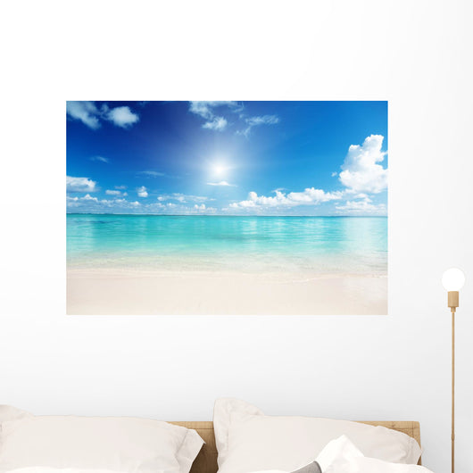 sand and Caribbean sea Wall Mural