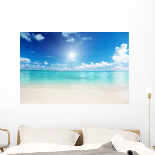 sand and Caribbean sea Wall Mural