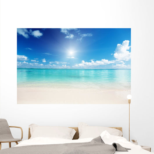 sand and Caribbean sea Wall Mural