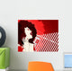 Jazz Singer on Grunge Background Wall Mural