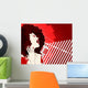 Jazz Singer on Grunge Background Wall Mural