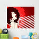 Jazz Singer on Grunge Background Wall Mural