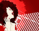 Jazz Singer on Grunge Background Wall Mural