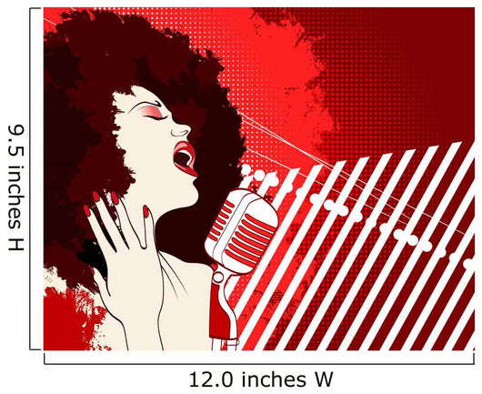 Jazz Singer on Grunge Background Wall Mural