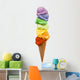 ice cream rainbow Wall Decal