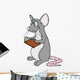 Leseratte, lesen, Buch, Bibliothek, BÃ¼cherrei, Ratte Wall Decal