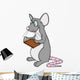 Leseratte, lesen, Buch, Bibliothek, BÃ¼cherrei, Ratte Wall Decal