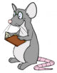 Leseratte, lesen, Buch, Bibliothek, BÃ¼cherrei, Ratte Wall Decal