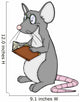 Leseratte, lesen, Buch, Bibliothek, BÃ¼cherrei, Ratte Wall Decal