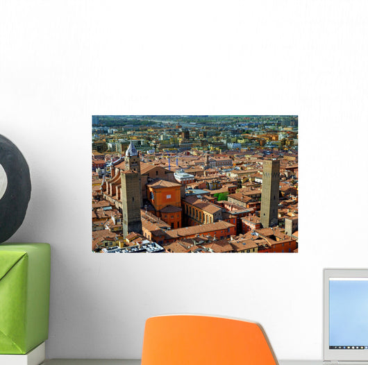 Italy Bologna Aerial View From Asinelli Tower Wall Mural
