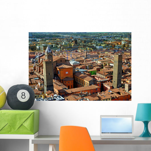 Italy Bologna Aerial View From Asinelli Tower Wall Mural
