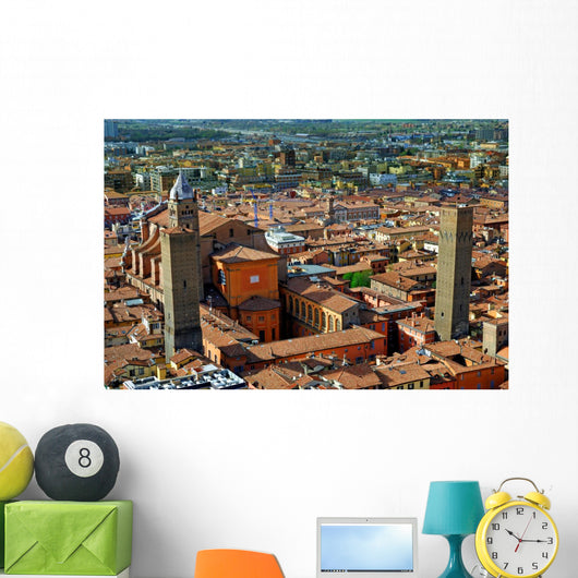 Italy Bologna Aerial View From Asinelli Tower Wall Mural
