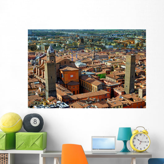 Italy Bologna Aerial View From Asinelli Tower Wall Mural