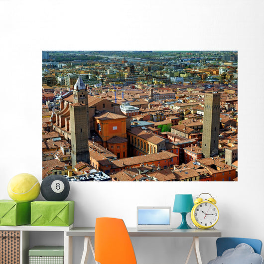 Italy Bologna Aerial View From Asinelli Tower Wall Mural