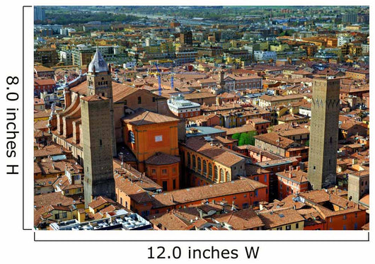 Italy Bologna Aerial View From Asinelli Tower Wall Mural