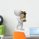 3D Small People Carrying Wall Decal