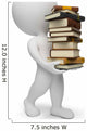 3D Small People Carrying Wall Decal