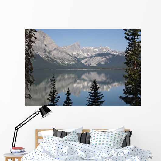 Mountain Lake Reflecting Mountain Wall Decal