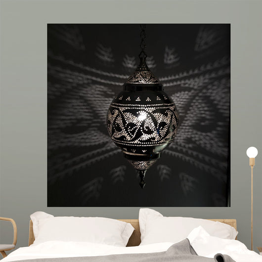 Illuminated Hanging Light Fixture Wall Decal