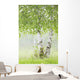 Birch Trees Fog Thunder Wall Decal 2