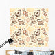 Watercolor Cat Seamless Pattern Wall Decal