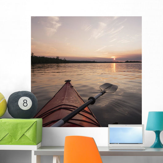 Bow Red Kayak and Wall Decal