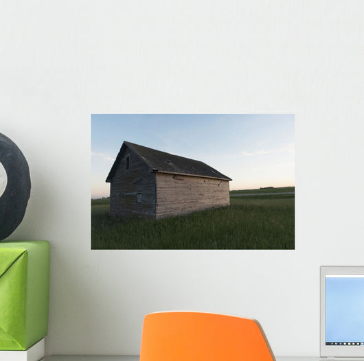 Wooden Shed Middle Grass Wall Decal