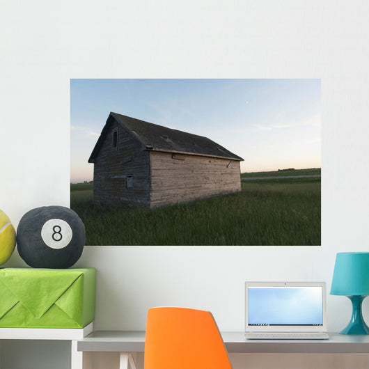 Wooden Shed Middle Grass Wall Decal