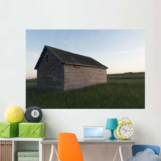 Wooden Shed Middle Grass Wall Decal
