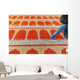Person Walking over Colourful Wall Decal