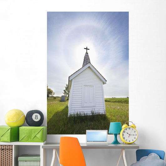Cross Crypt with Sun Wall Decal