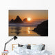 Orange Sunset behind Offshore Wall Decal