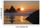 Orange Sunset behind Offshore Wall Decal