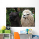 Black and White Alpaca Wall Mural