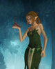 Elf Woman and Pet Dragon with Woodland Background Wall Mural