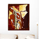 Saxophonists on a Grunge Background Wall Mural