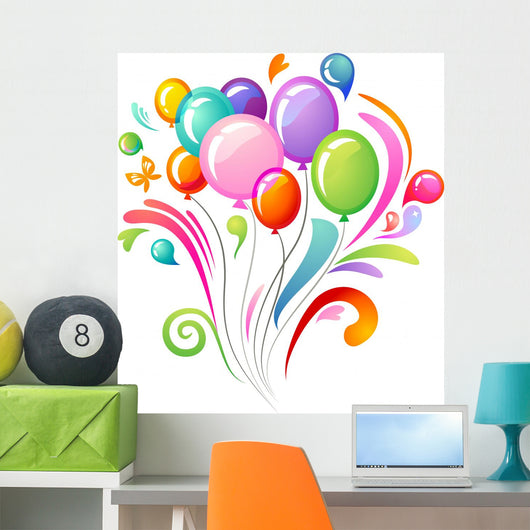 Colourful Splash with Balloons