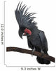 Front view of Palm Cockatoo, perched on a branch Wall Decal