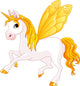 Yellow Butterfly Pegasus Wall Decal