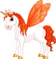 Red Butterfly Pegasus Wall Decal