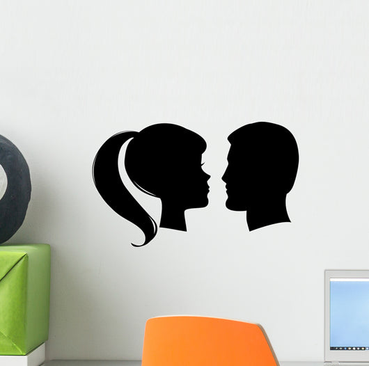 Vector Man and Woman Profiles Wall Decal
