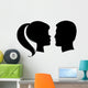 Vector Man and Woman Profiles Wall Decal