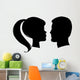 Vector Man and Woman Profiles Wall Decal