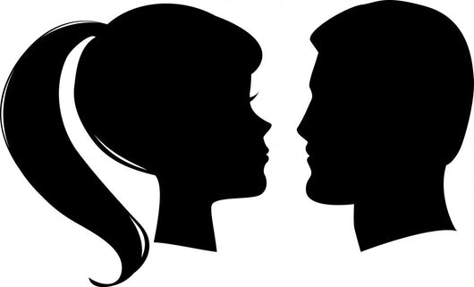 Vector Man and Woman Profiles Wall Decal