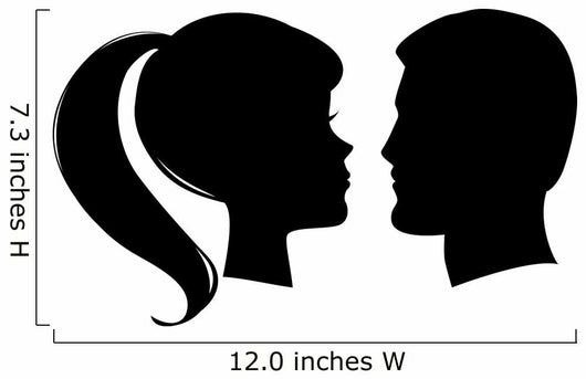 Vector Man and Woman Profiles Wall Decal