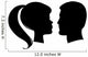 Vector Man and Woman Profiles Wall Decal