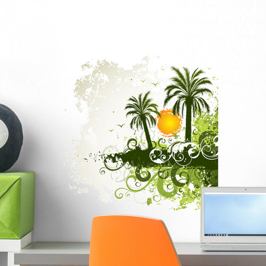 Green palm trees Wall Decal