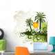 Green palm trees Wall Decal