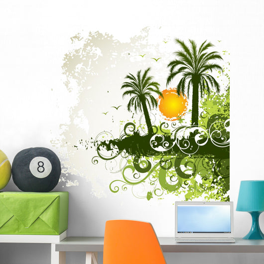 Green palm trees Wall Decal