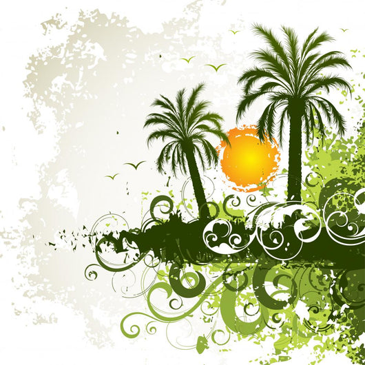 Green palm trees Wall Decal